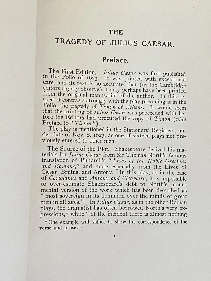 Shakespeare’s Works Elgin Ed.Vol. XI Julius Caesar, As You Like It Morris 1901 - 13