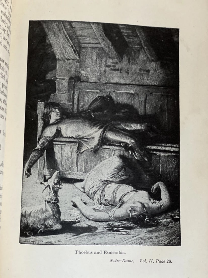Victor Hugo Notre Dame Vol. I Illustrated University Society 1800’s Rare! - 5