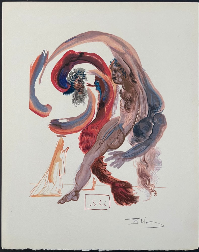 Salvador Dali: Divine Comedie Purgatory Canto 18-1 - 2