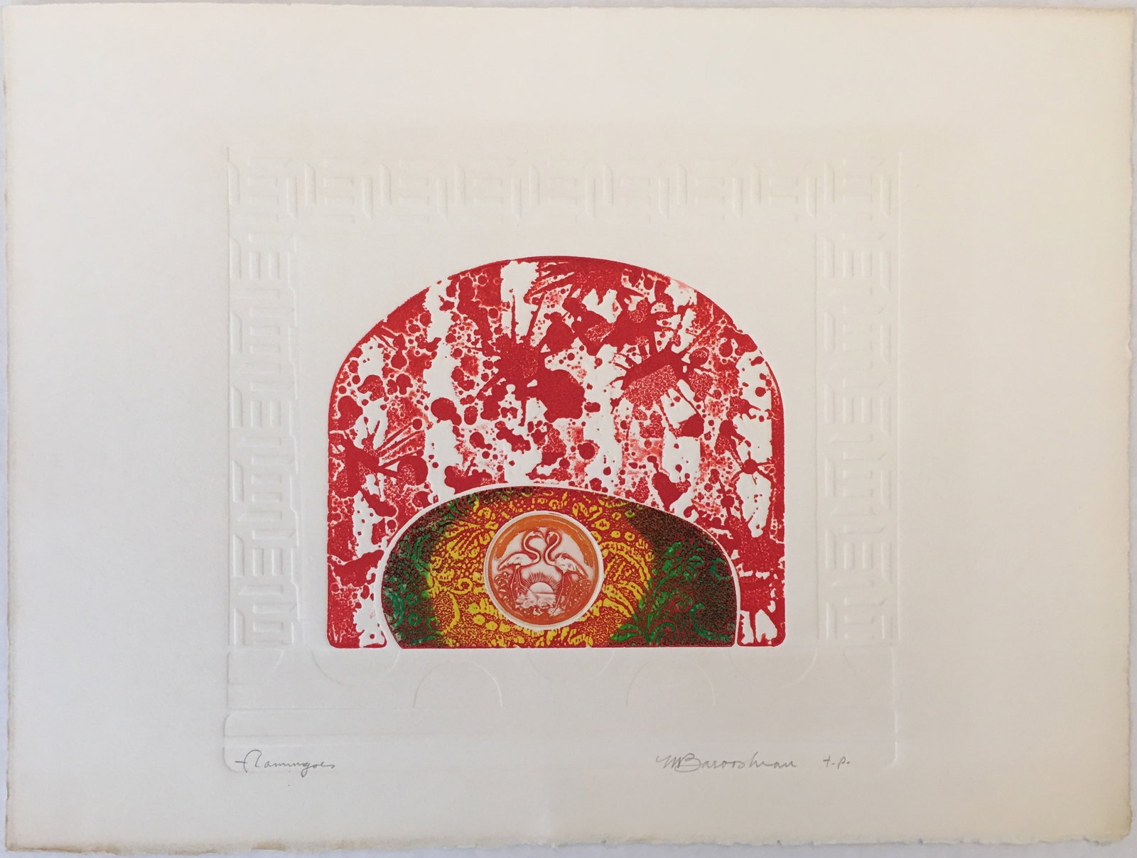 Martin Barooshian: Grouping of 4 Works - "Barbary Ape", "Flamingos", "Rabbits", "She Wolf" - 2