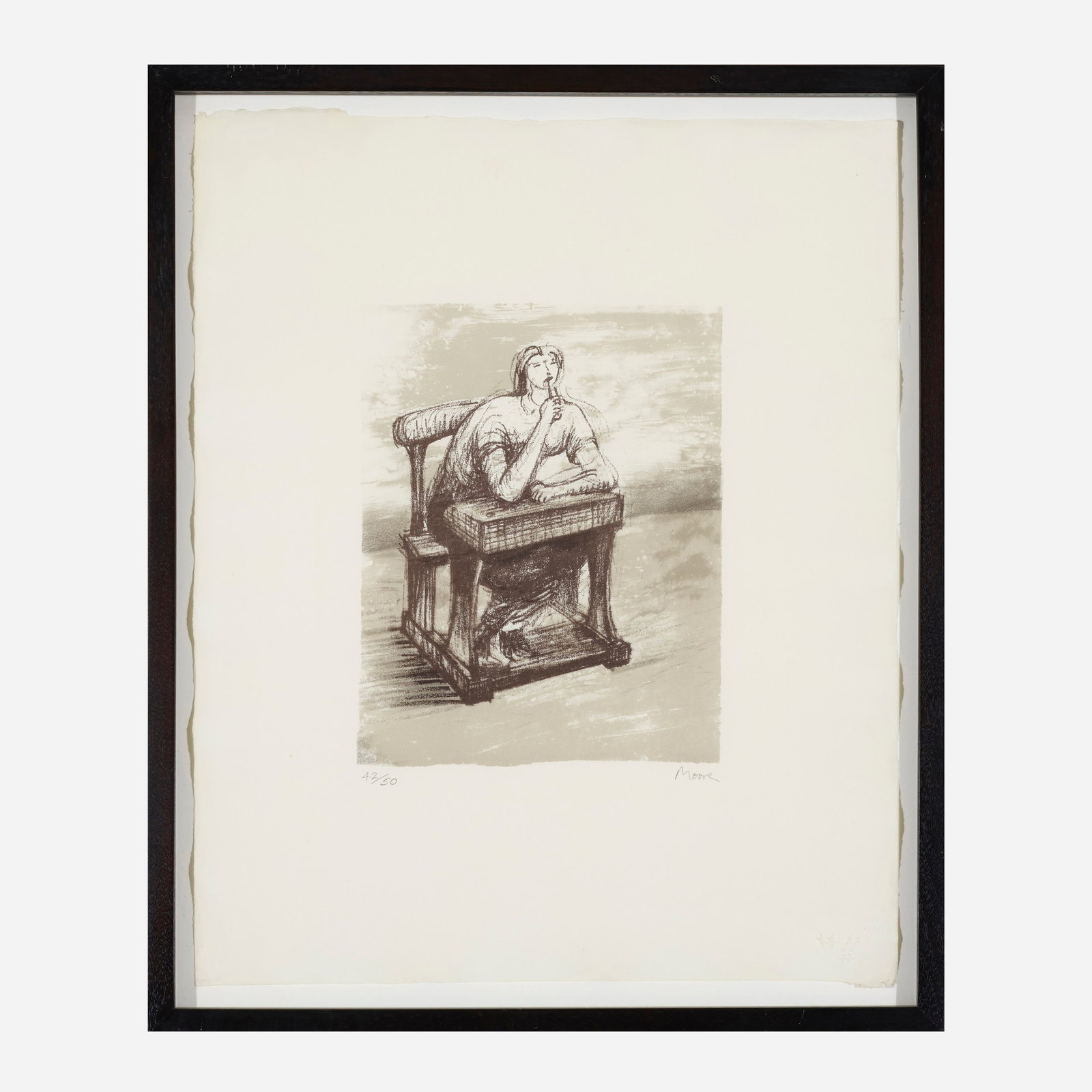 Henry Moore: Girl Seated at Desk IV - 2