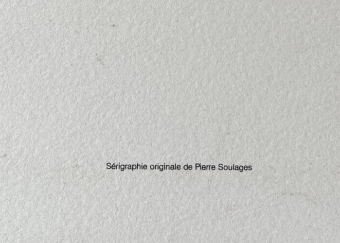 Original AbstractionPierre SOULAGES (1919-2022) Serigraphy n°17 1989 - 6