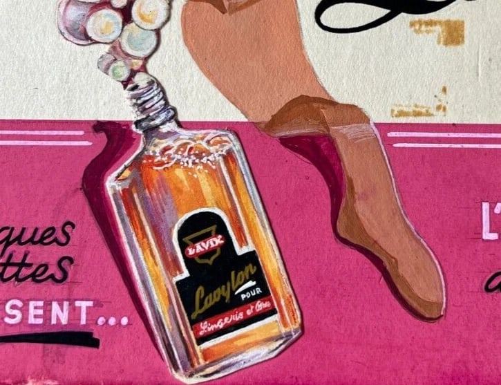 Vintage Original Drawing Advertising, Perfum, Beauty, Lavylon, Fairy - 8