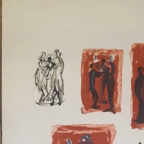 Jean HÉLION (1904-1987) Celebration, People, Party Modern Etching Original - 4