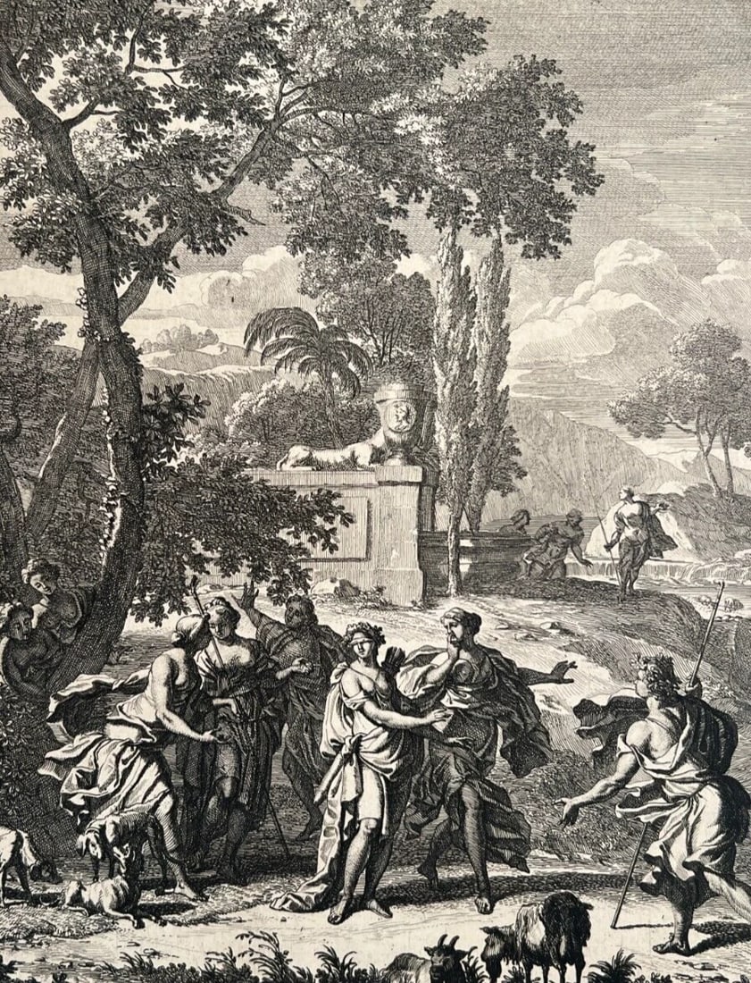 Richard VAN ORLEY (1663-1732) People, History, Landscape Etching Original - 2