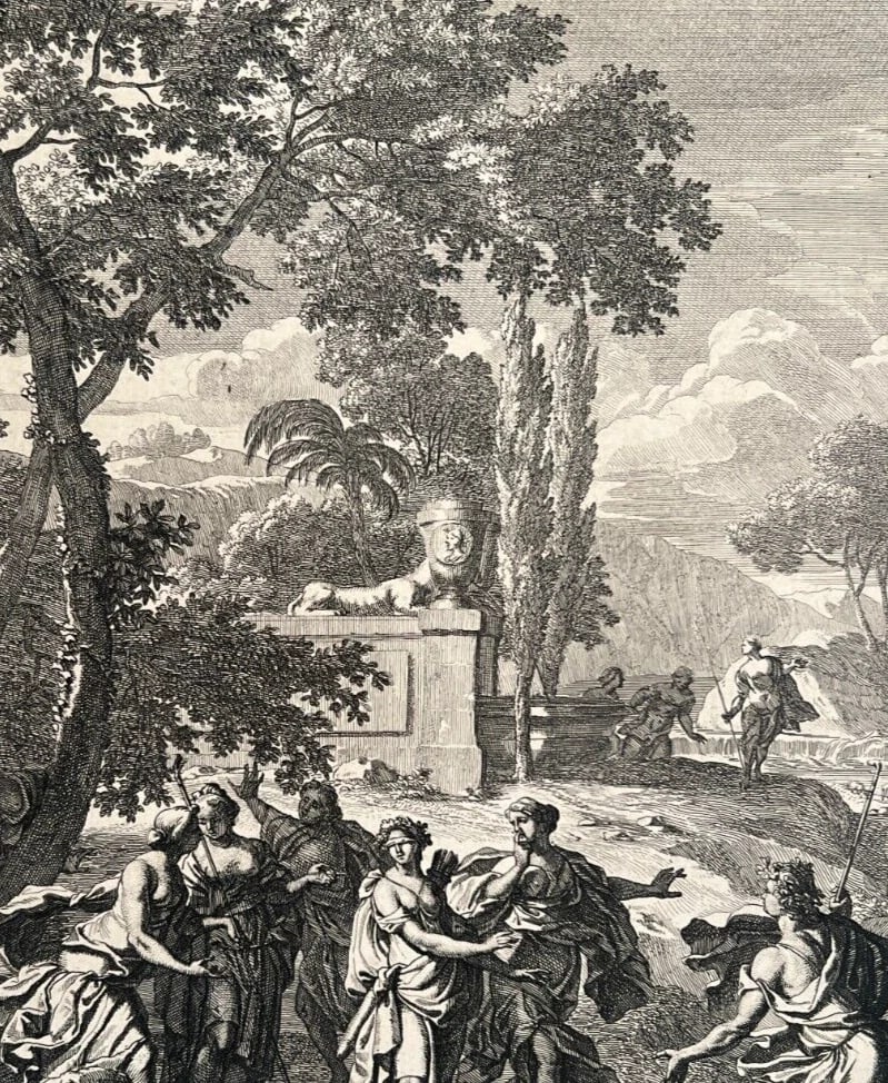 Richard VAN ORLEY (1663-1732) People, History, Landscape Etching Original - 4