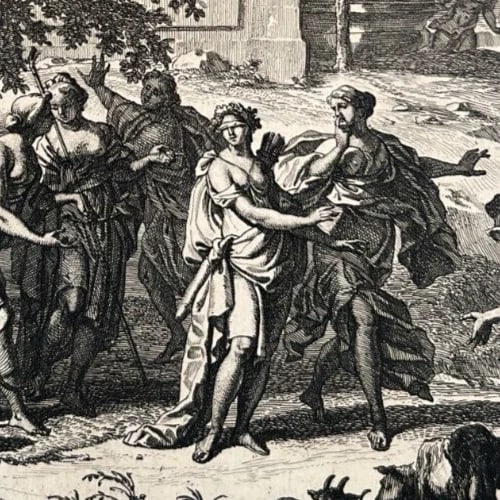 Richard VAN ORLEY (1663-1732) People, History, Landscape Etching Original - 5
