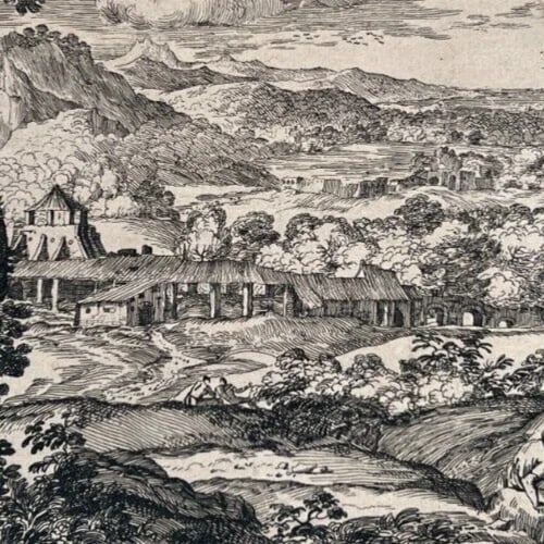 Etching Original Etching Moyse-Jean-Baptiste Fouard, Landscape, People, Tree - 6