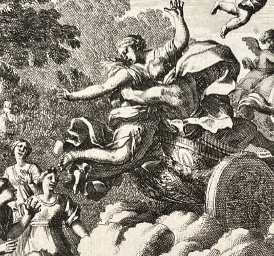 Antique Etching Original Rape of Proserpina Jean Lepautre Nicolas Langlois - 5