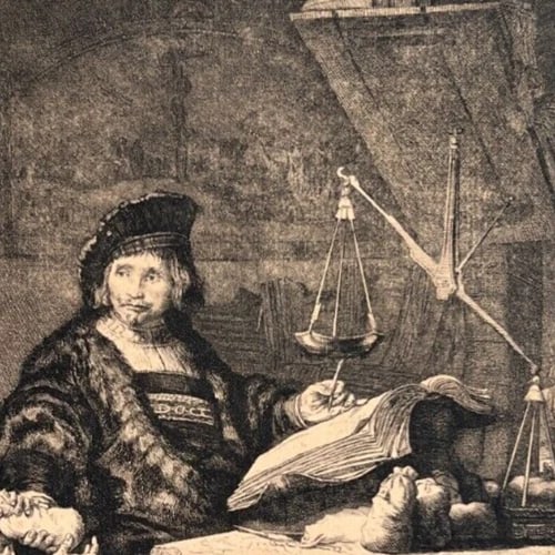 Edmund GIRLING 1796-1871 Uytenbogaert Gold Weigher Antique Etching Original - 4