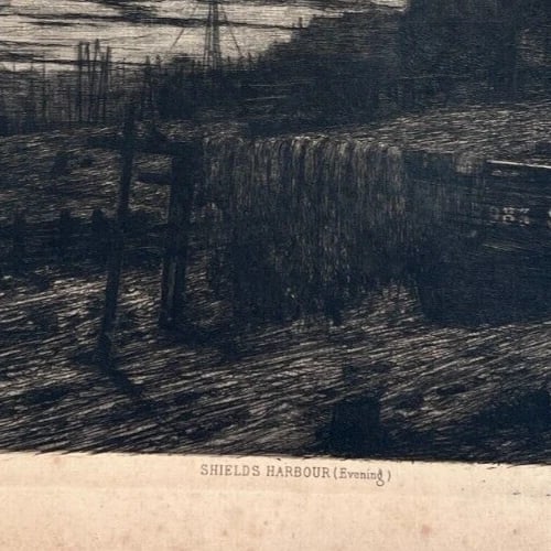 John Anthony PARK 1880-1962 Cityview London Boats Antique Etching Original - 5