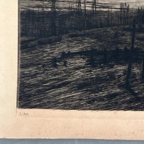 John Anthony PARK 1880-1962 Cityview London Boats Antique Etching Original - 7