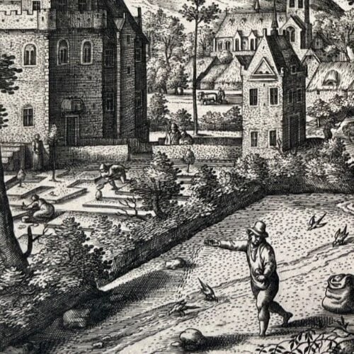 Antique Etching Original Collaert After Hans BOL The Seed is is The Word of God - 4