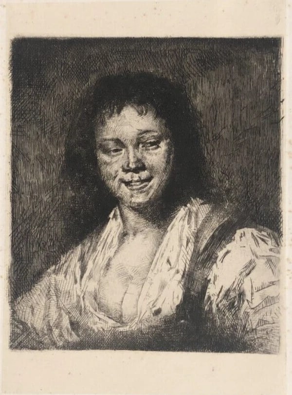 Man, Frans Hals, Bohemienne, Portrait - Etching Antique Original: Title: Man, Frans Hals, Bohemienne, Portrait - Etching Antique Original Description: Engraving on paper 31 x 22.5 cm unsigned stains Reserve: $120.00 Shipping: Domestic: Flat-rate of $19.00