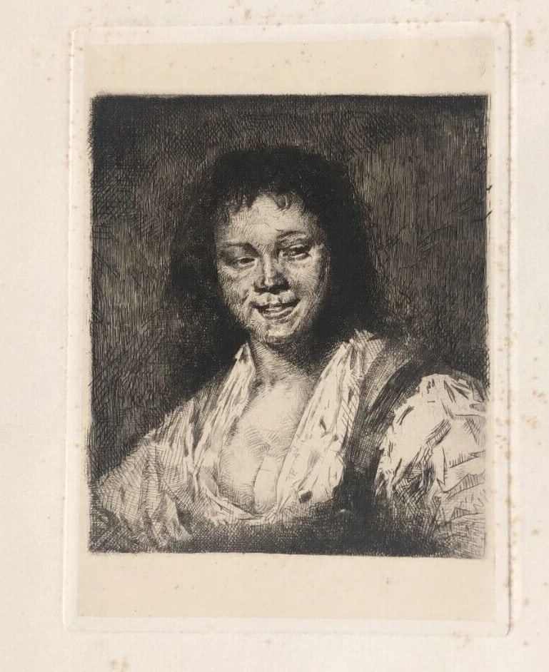 Man, Frans Hals, Bohemienne, Portrait - Etching Antique Original - 4