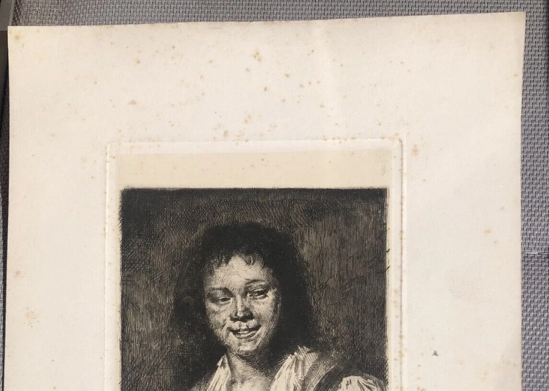 Man, Frans Hals, Bohemienne, Portrait - Etching Antique Original - 5