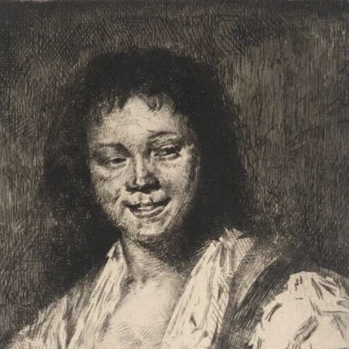 Man, Frans Hals, Bohemienne, Portrait - Etching Antique Original - 7