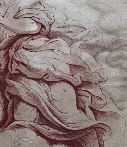 Woman, Religious, Mythology, Angel, Praying - Etching Antique Original - 7