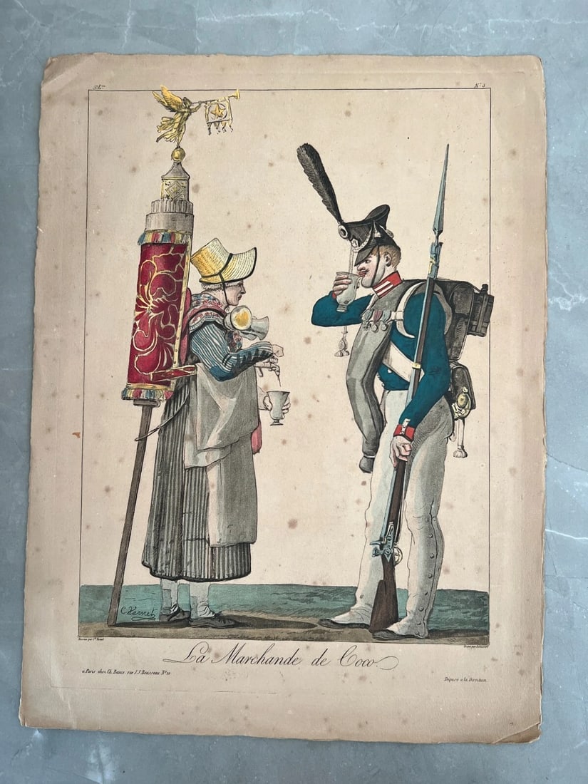 1869 Dragoon Uniform Jacquemin Charles Vernet Antique Etching Original - 8