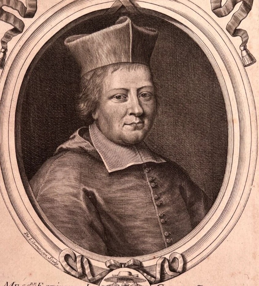 17th century Cardinal Cuesque - Etching Original Portrait 1686 - 2