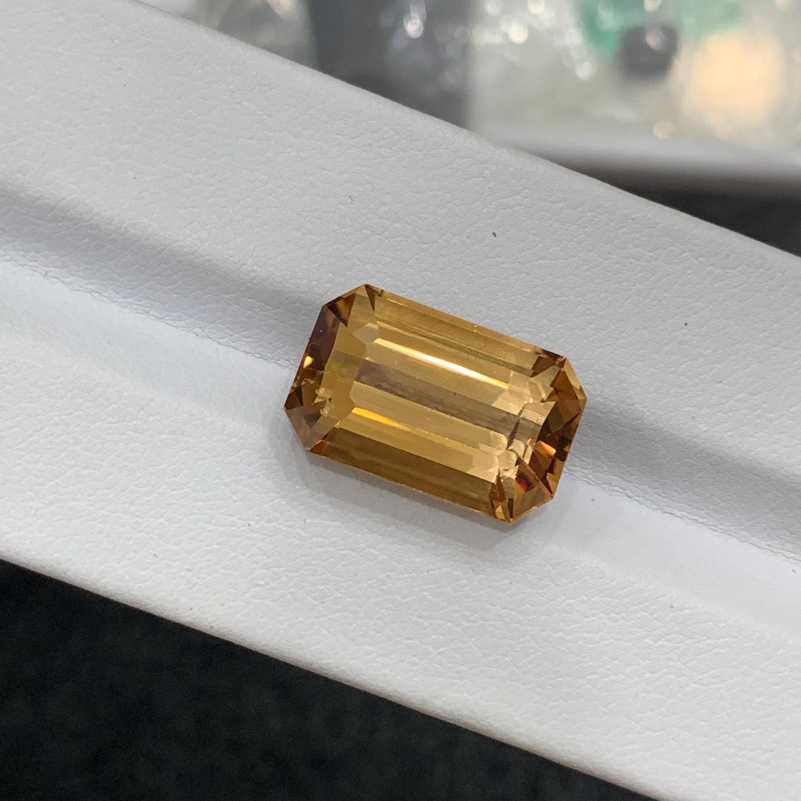 Brown Topaz Gemstone: 16.45 Carat Emerald Cut, November Birthstone: Title: Brown Topaz Gemstone: 16.45 Carat Emerald Cut, November Birthstone Description: Gemstone: Topaz Carat weight: 16.45 • Weight : 16.45 carat • Dimension : 16.7*10.7*9.2 mm • Col