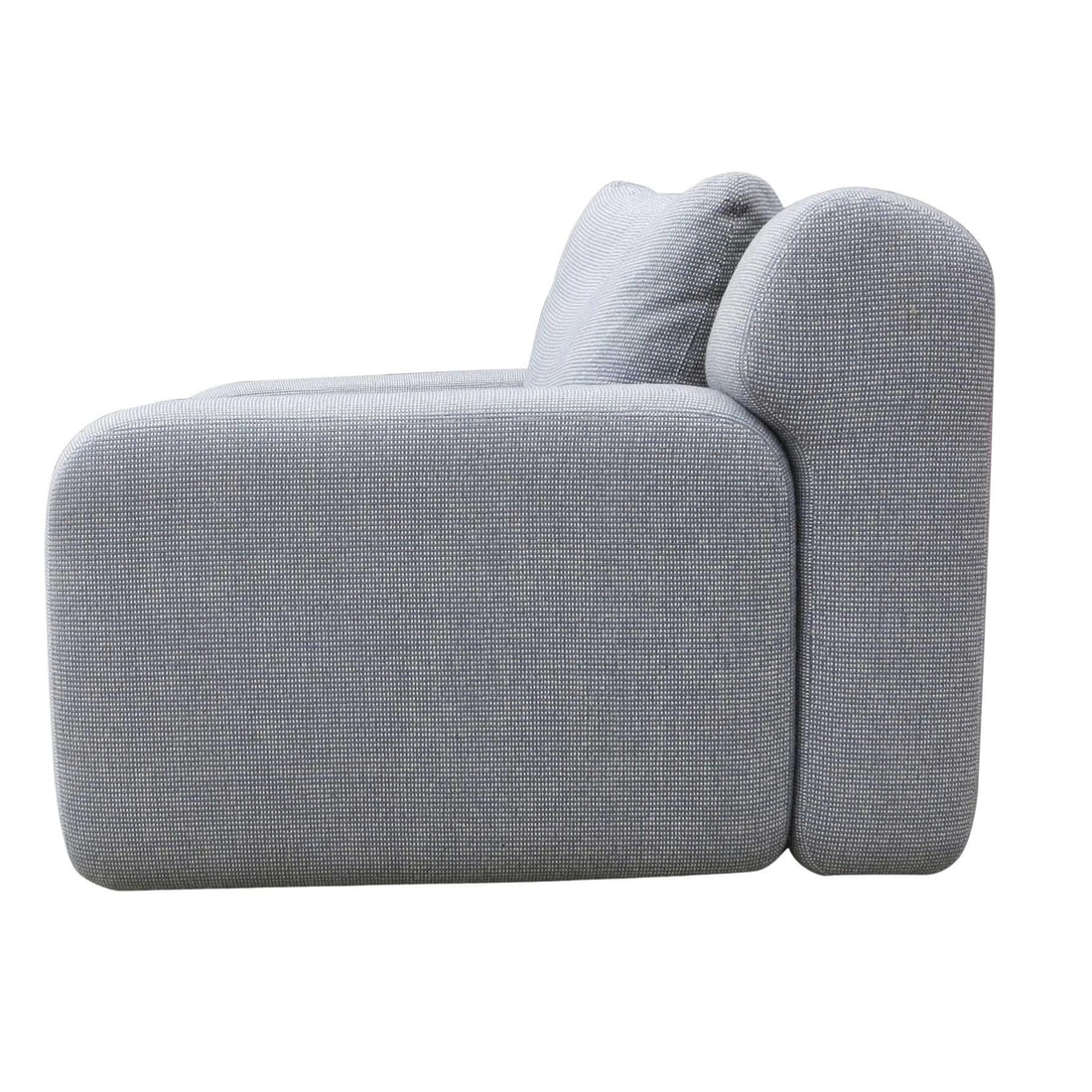 Futurist 1980s Modern Grey Overstuffed Lounge Chair by George Kasparian - 2