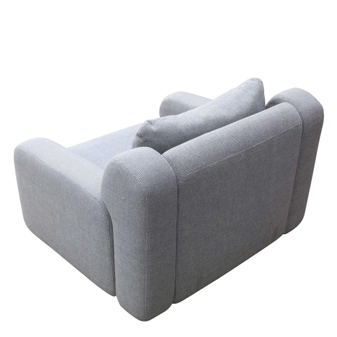 Futurist 1980s Modern Grey Overstuffed Lounge Chair by George Kasparian - 3