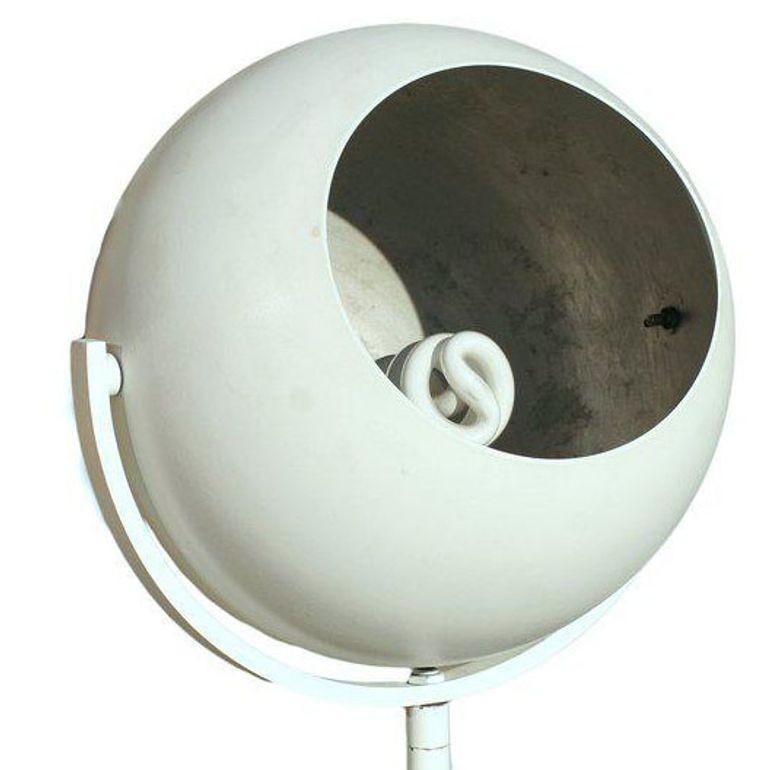 1970s Adjustable "Eye Ball" Floor Lamp on Pedestal Base - 3