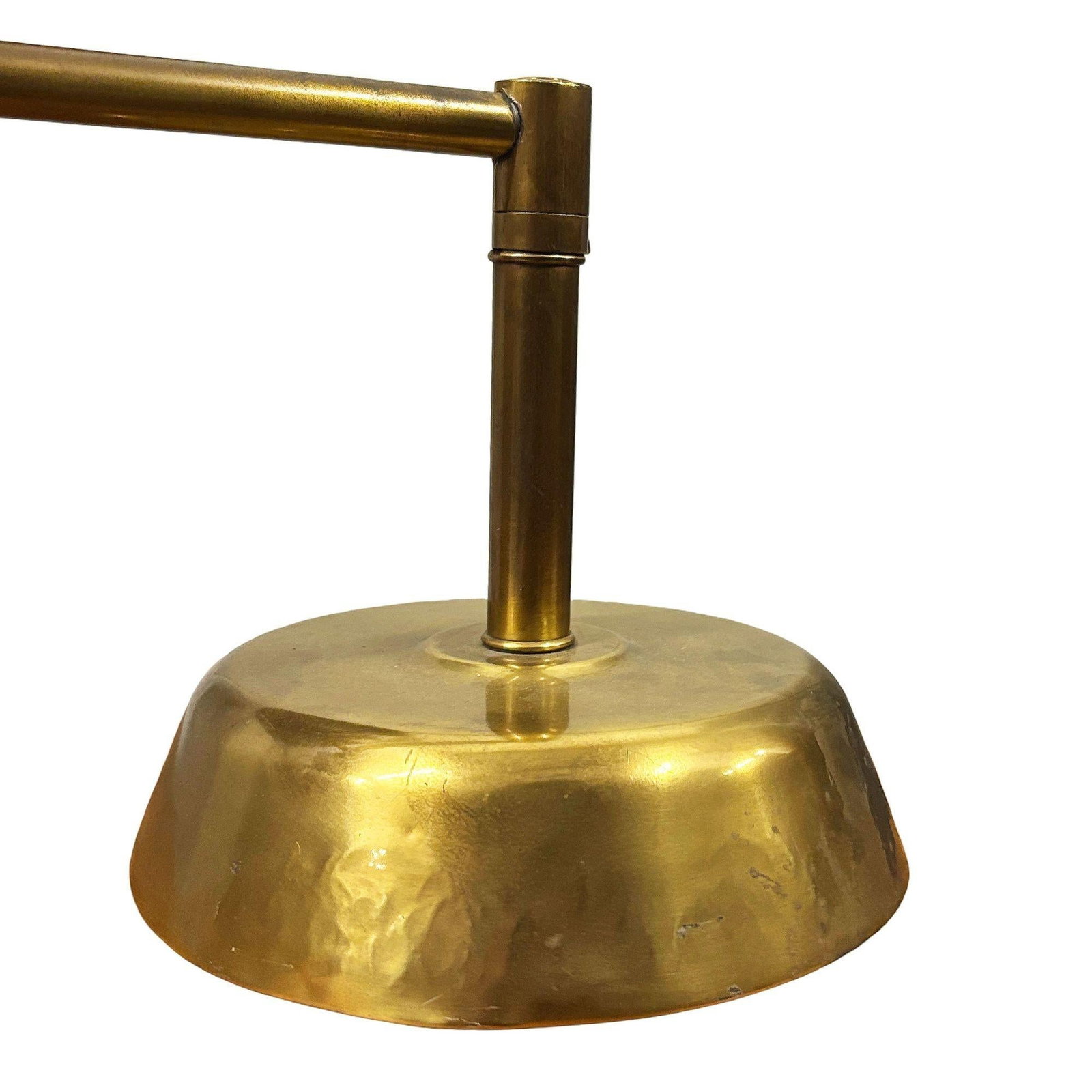 Art Deco Copper & Brass Machine Age Swing-Arm Reading Table Lamp - 4