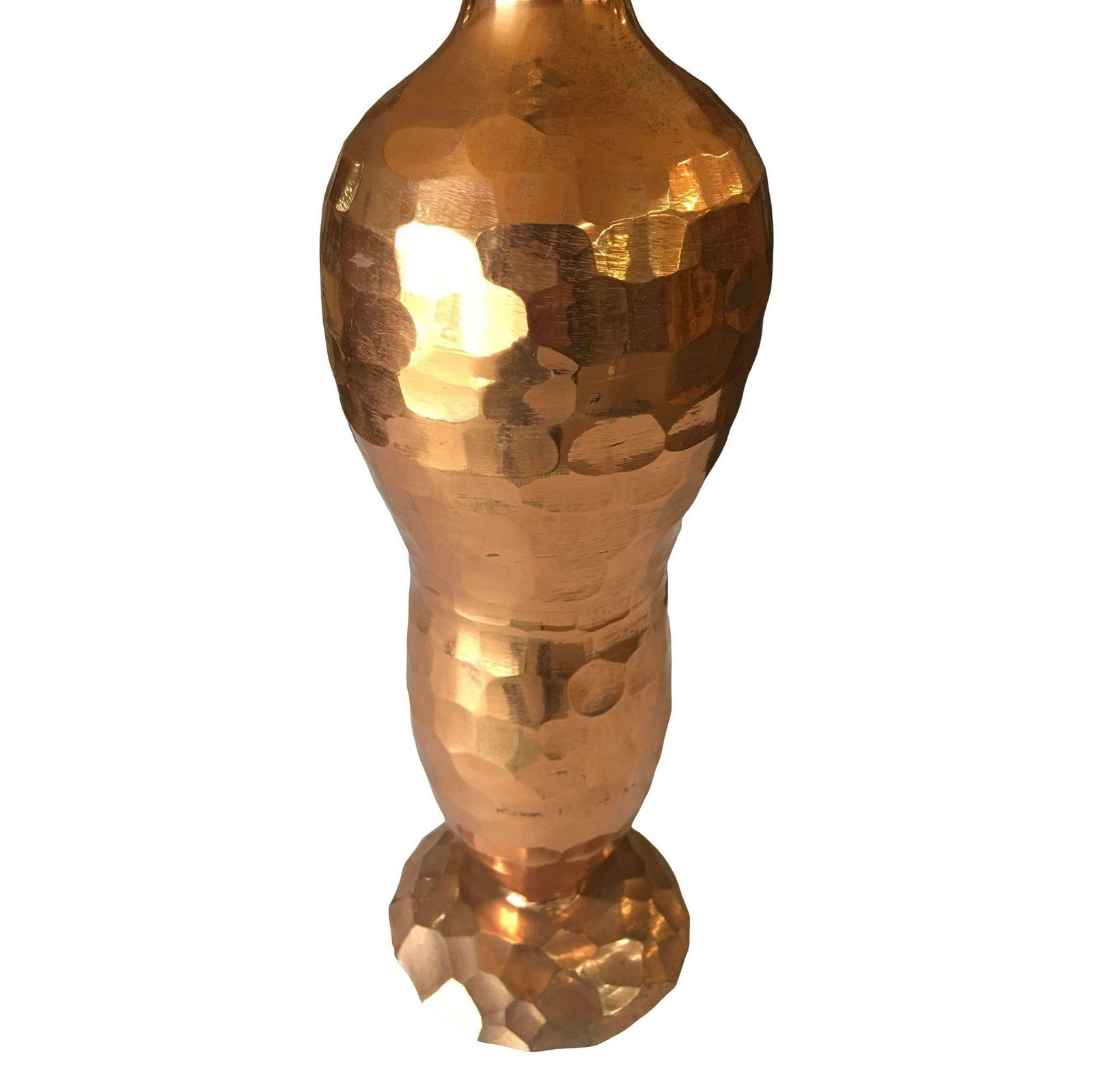 Mission Inspired Hand-Hammered Peanut Shaped Copper Lamp, Pair - 3
