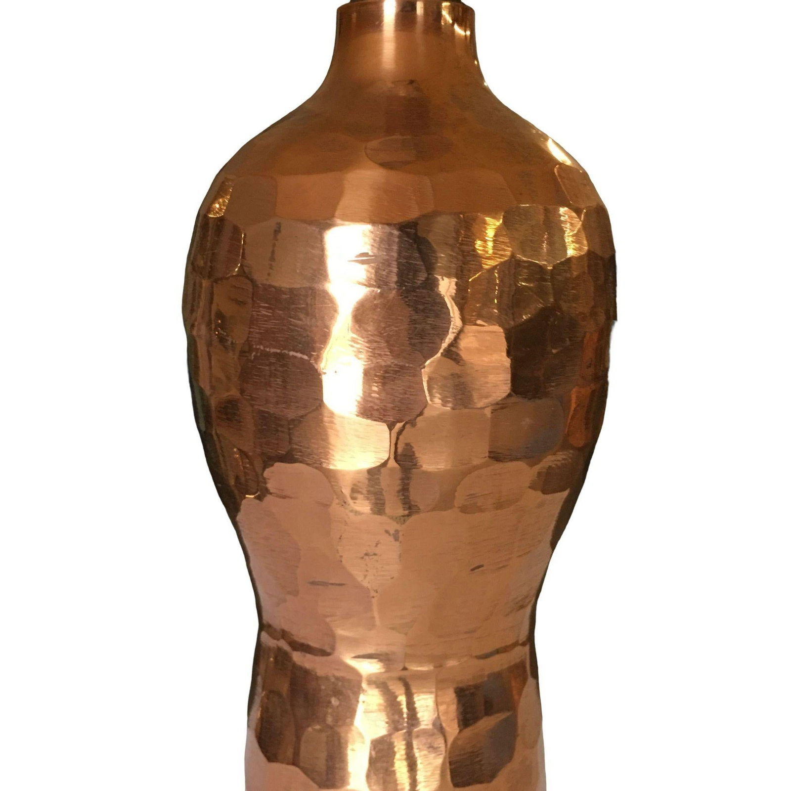 Mission Inspired Hand-Hammered Peanut Shaped Copper Lamp, Pair - 4