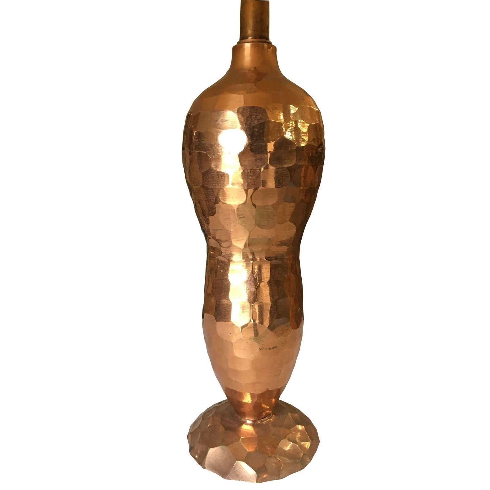 Mission Inspired Hand-Hammered Peanut Shaped Copper Lamp, Pair - 5