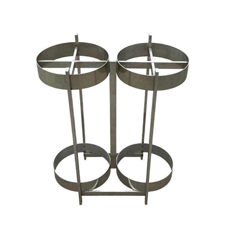 Polished Aluminum Umbrella Stand by Paul Mayen for Habitat - 3