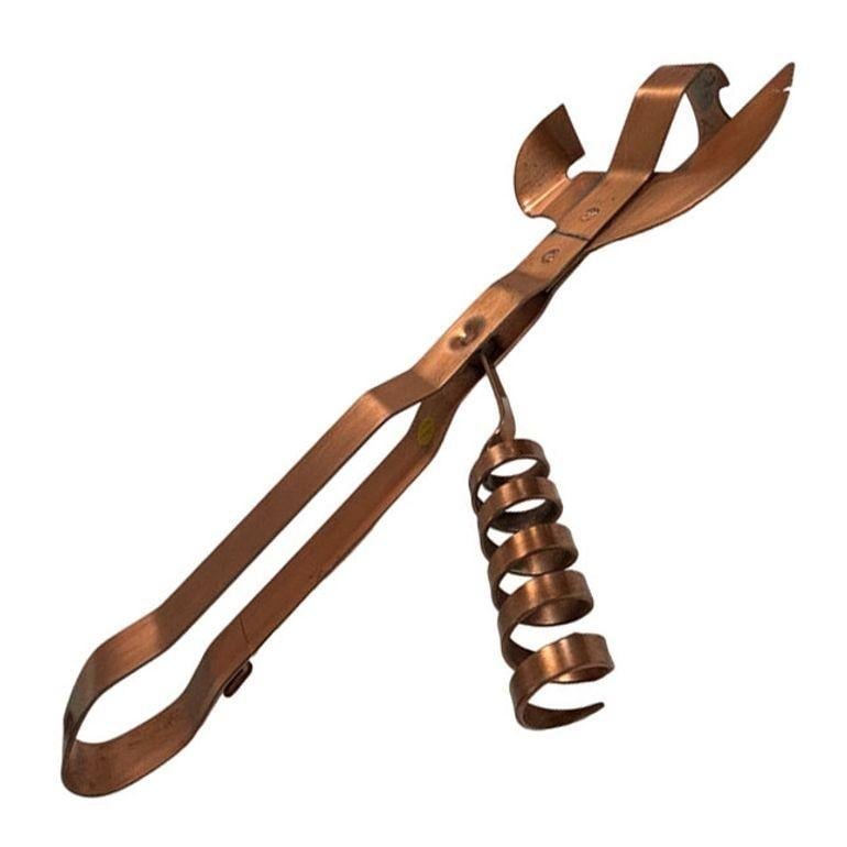 Rare 24" Copper Wine Bottle Opener Wall Sculpture by Curtis Jere - 3