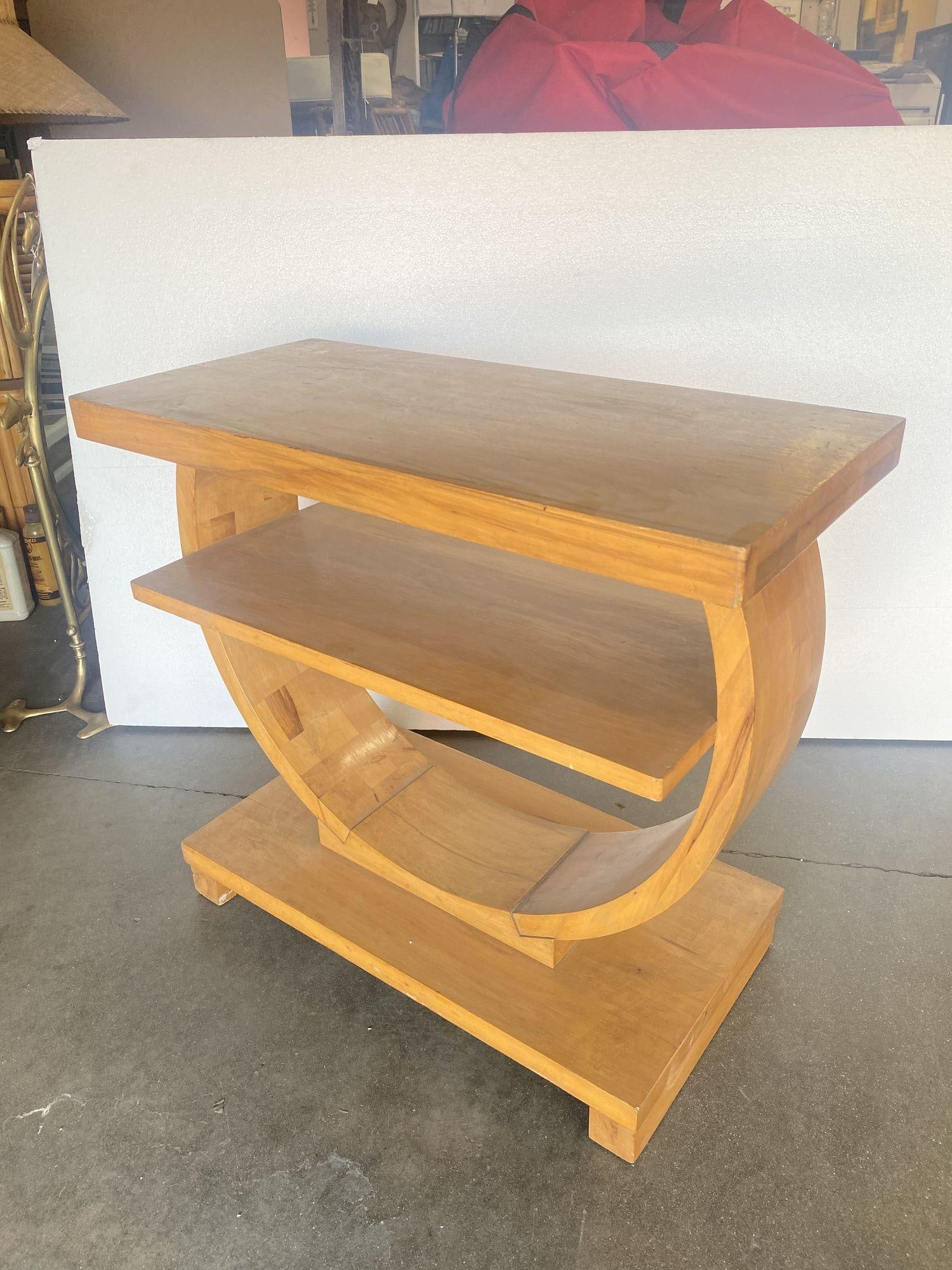 Art Deco Gilbert Rohde for Brown Saltman Geometric Side Table - 4