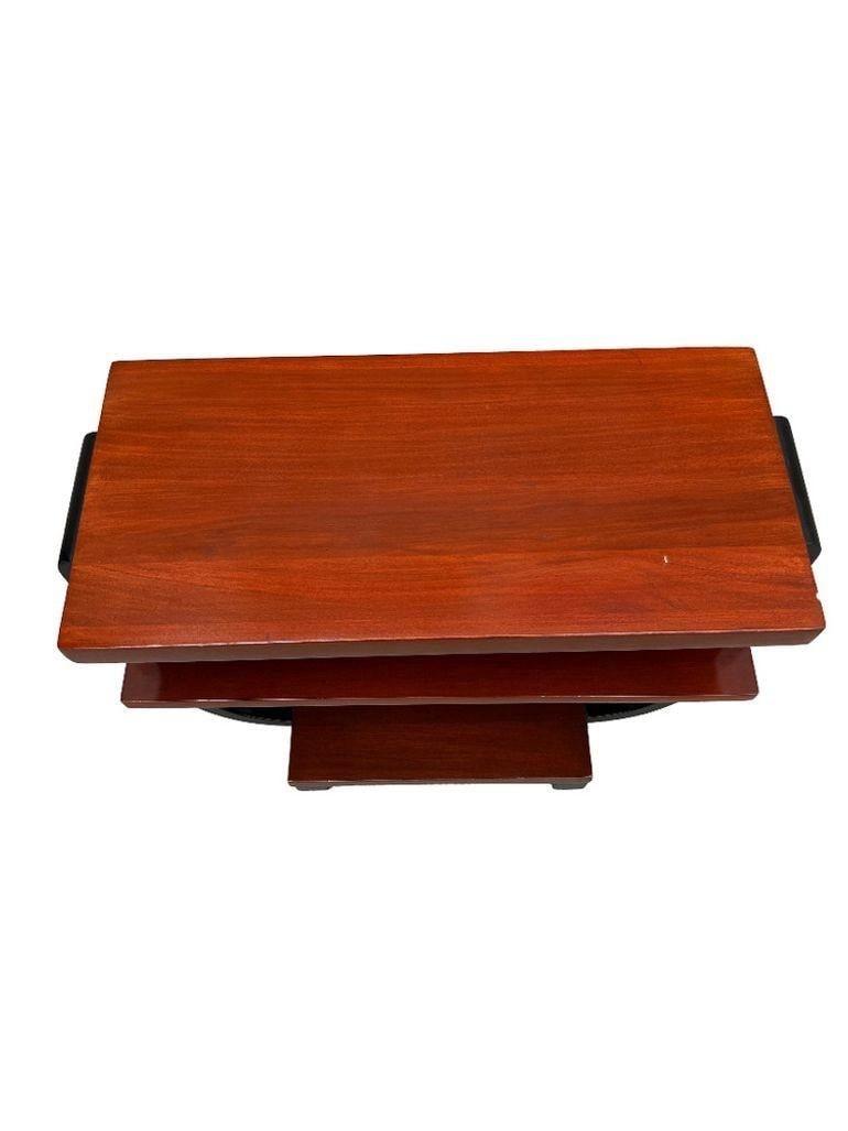 Two-Tone Geometric Art Deco Side Table by Gilbert Rohde for Brown Saltman - 5