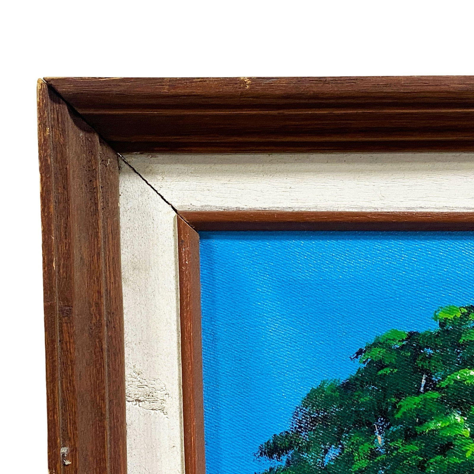 Large Tropical Hawaiian Scenic with Flamingos Oil on Canvas Signed - 3