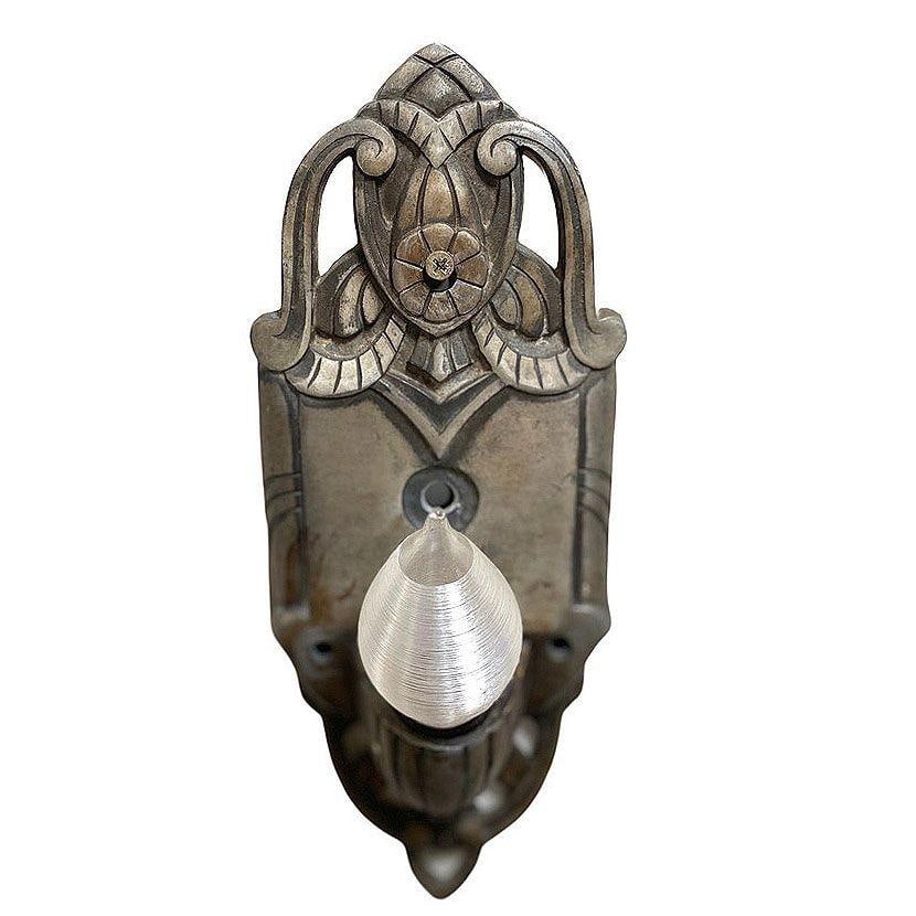Early Art Decco Machined Aluminum Wall Sconce, Pair - 3