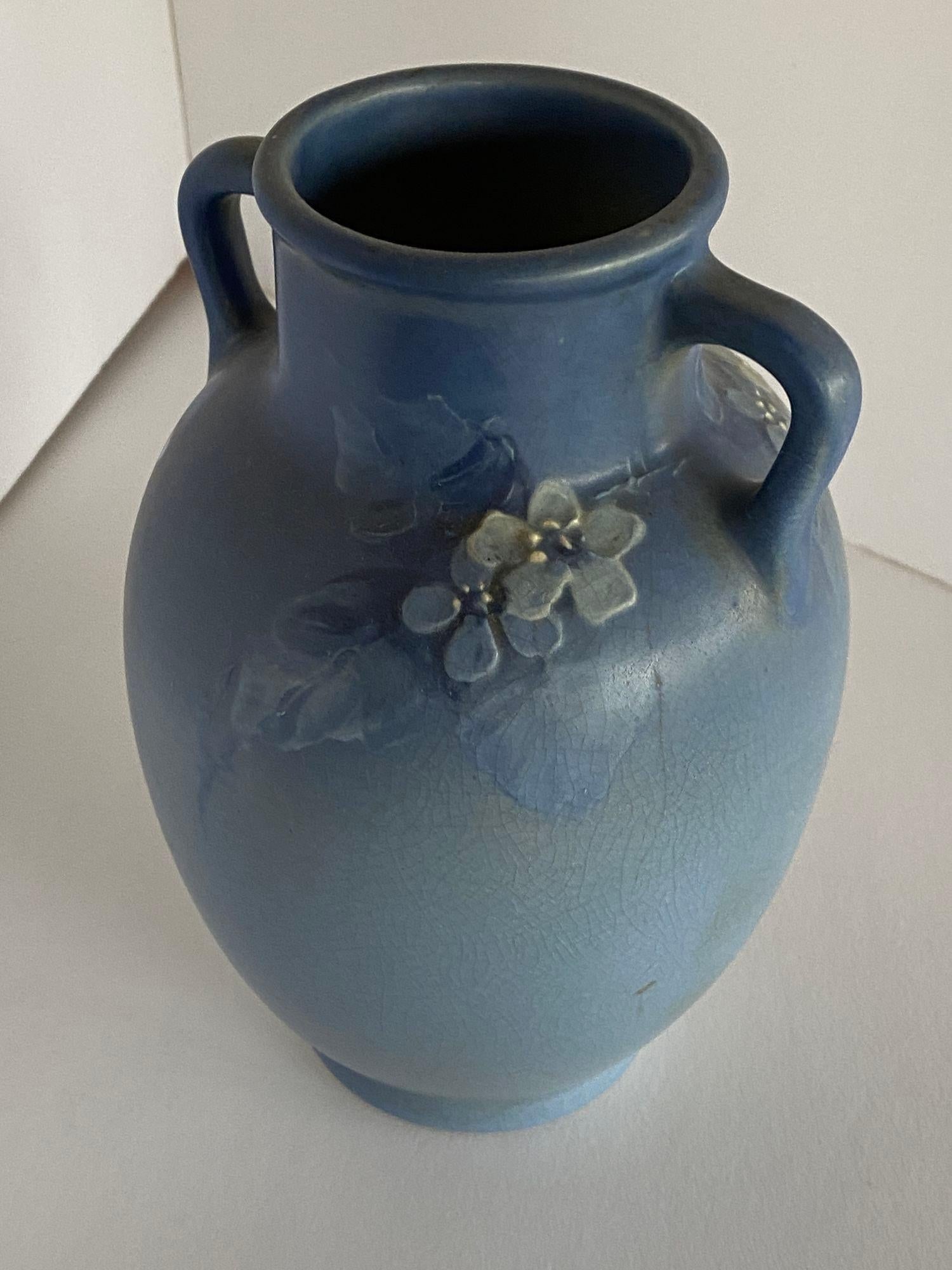 Antique Arts & Crafts Hand-Painted Art Pottery Vase by Weller Pottery - 2