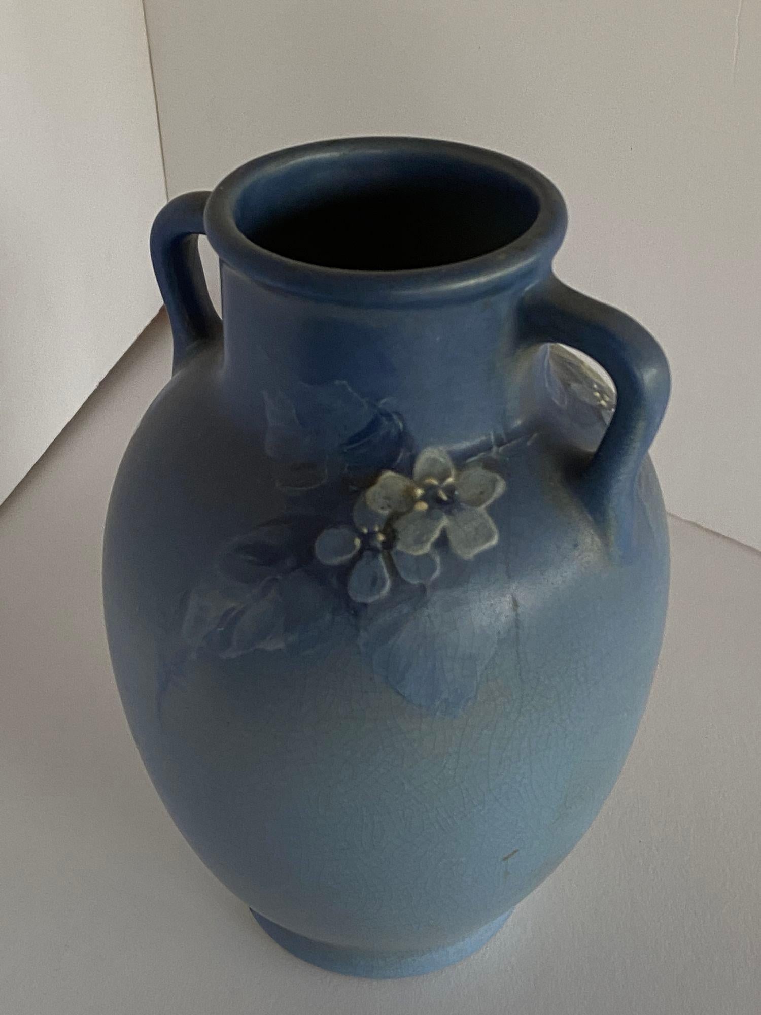 Antique Arts & Crafts Hand-Painted Art Pottery Vase by Weller Pottery - 3