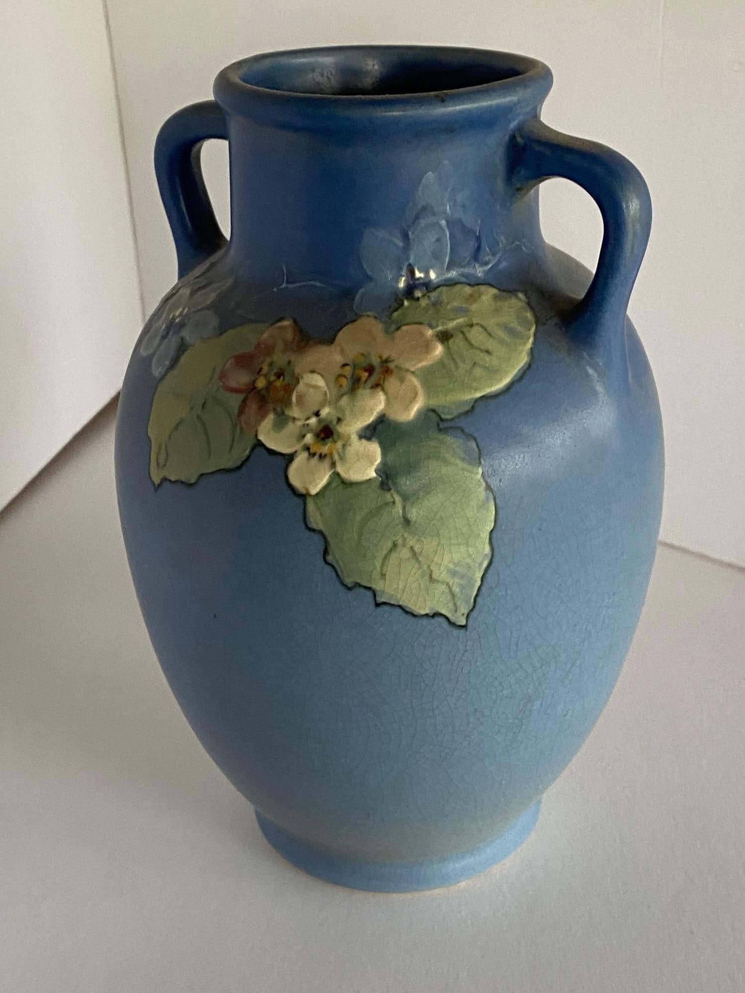 Antique Arts & Crafts Hand-Painted Art Pottery Vase by Weller Pottery - 4