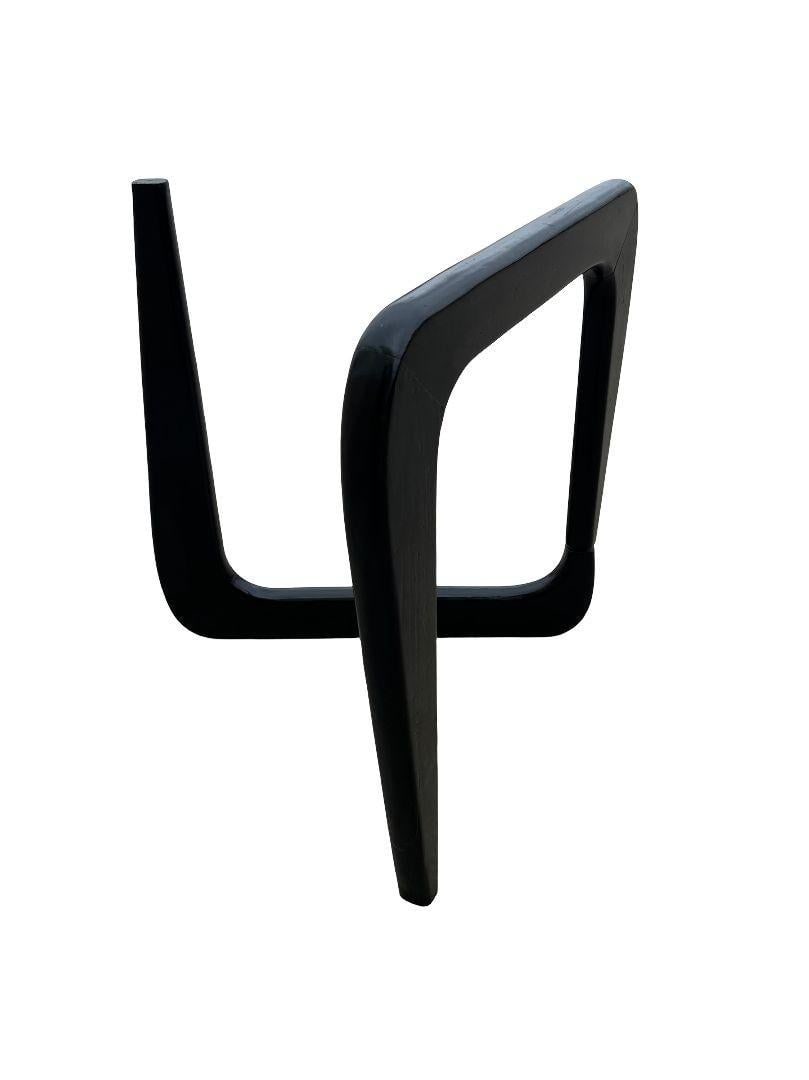 Noguchi Style Triangle Glass Top Wide Side Table - 4