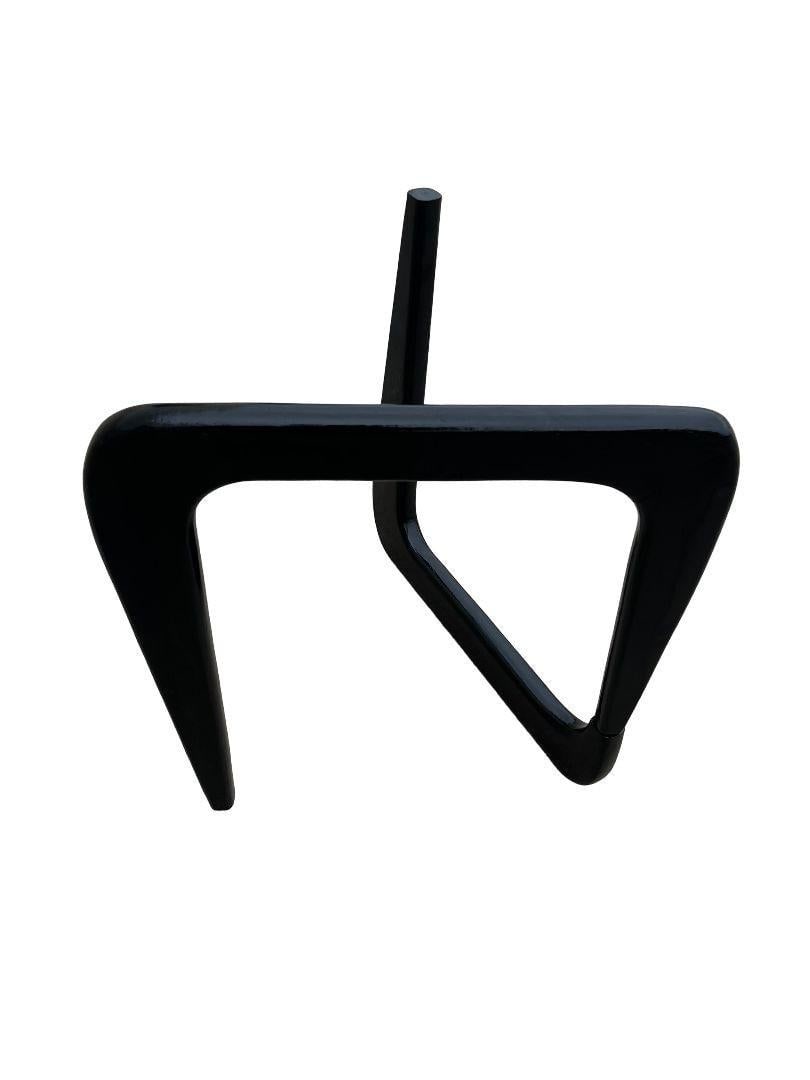 Noguchi Style Triangle Glass Top Wide Side Table - 5