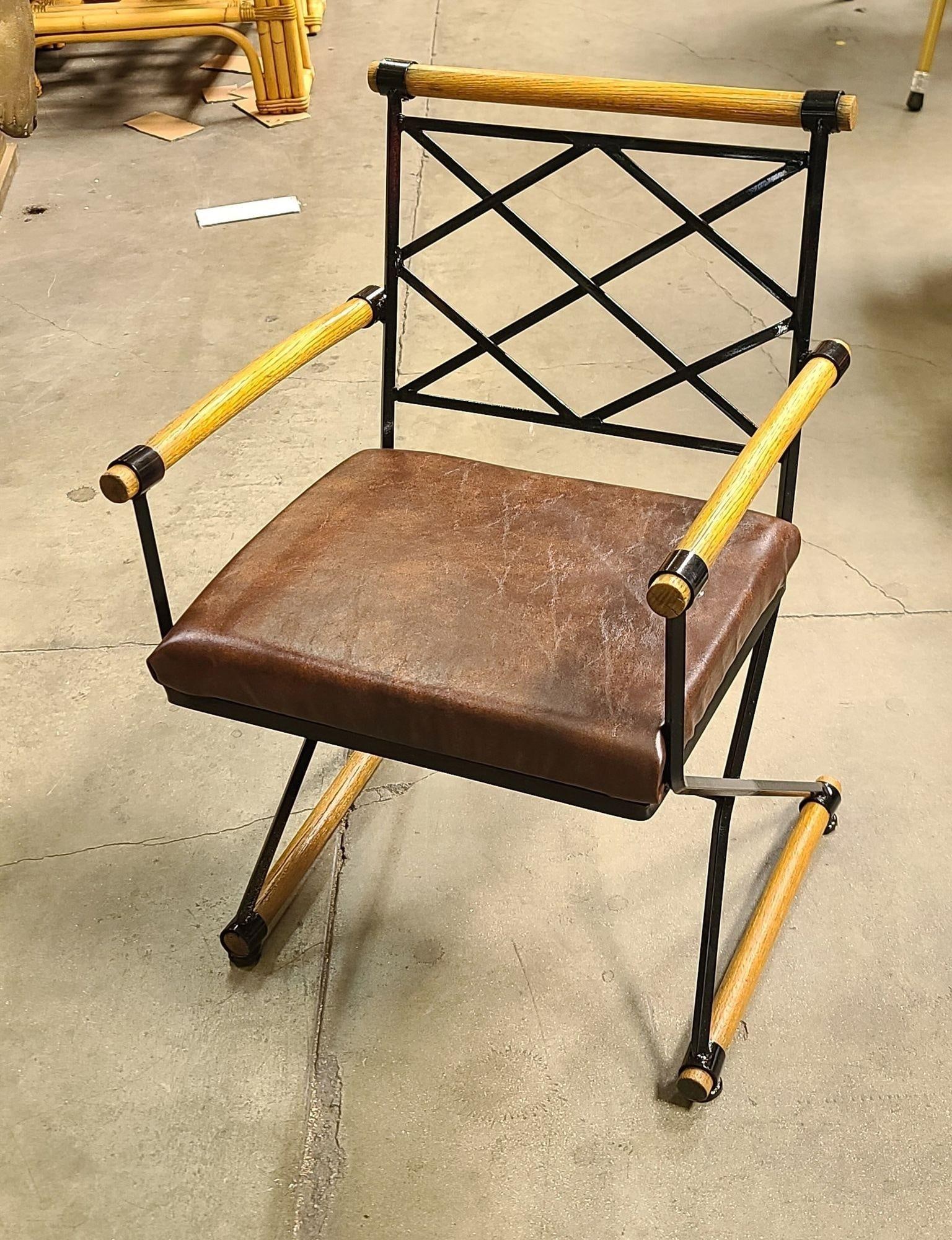 Cleo Baldon Style X-Form Arm Directors Dining Chair, Circa 1970 - 2