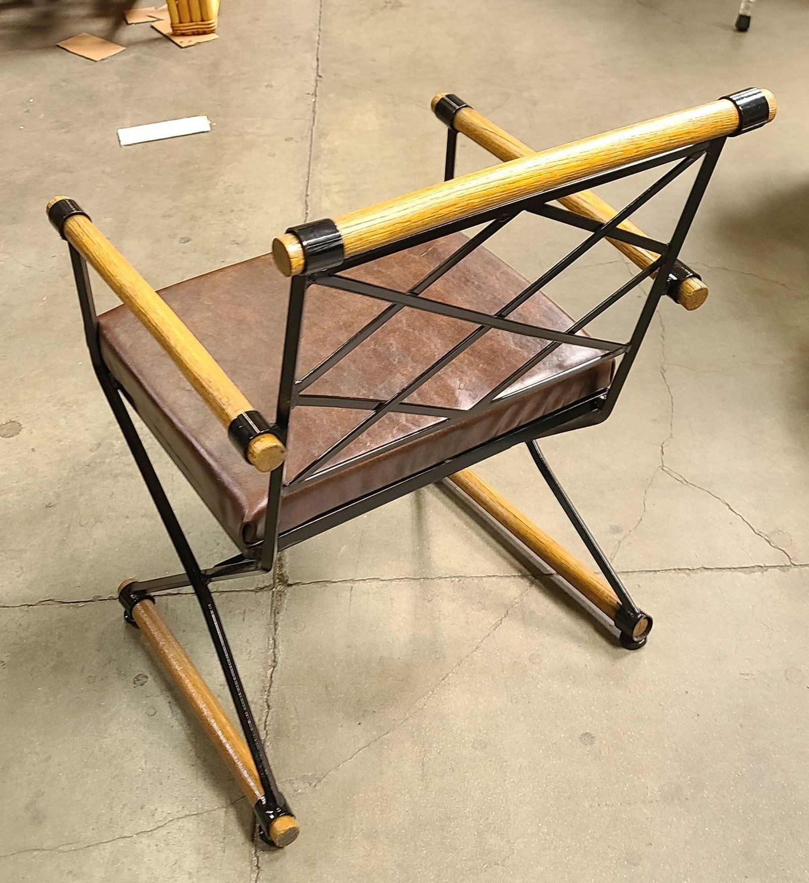 Cleo Baldon Style X-Form Arm Directors Dining Chair, Circa 1970 - 4