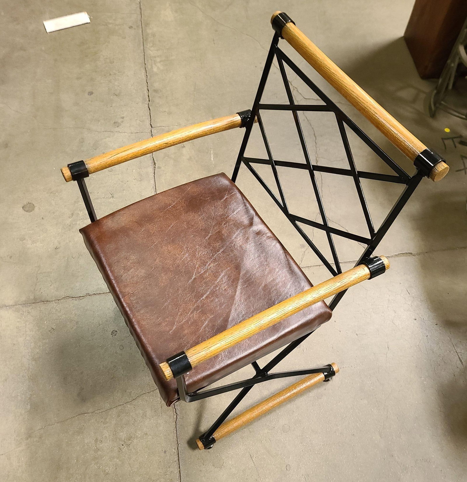 Cleo Baldon Style X-Form Arm Directors Dining Chair, Circa 1970 - 5
