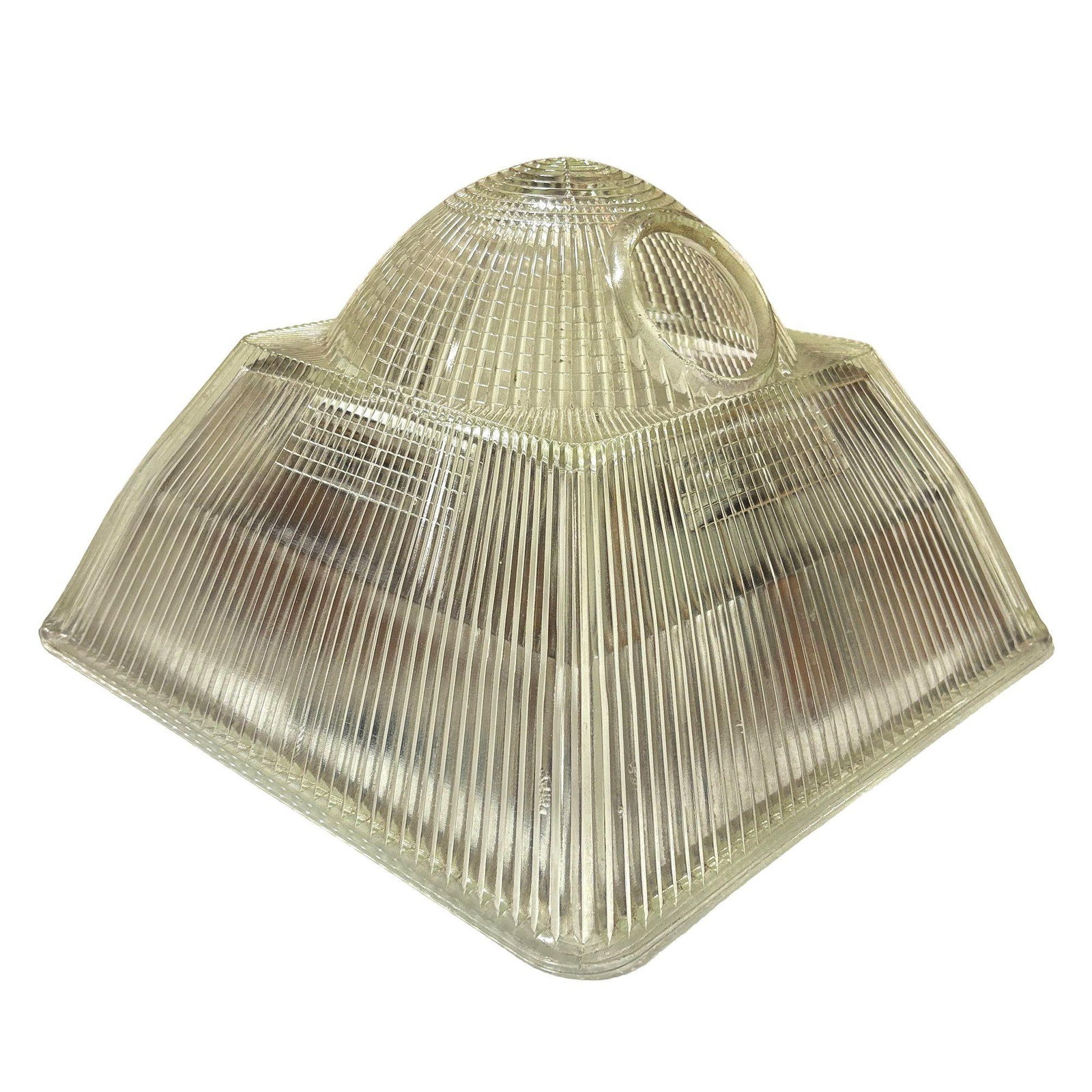 Holophane Glass Ceiling Pendant Light Shade - 3