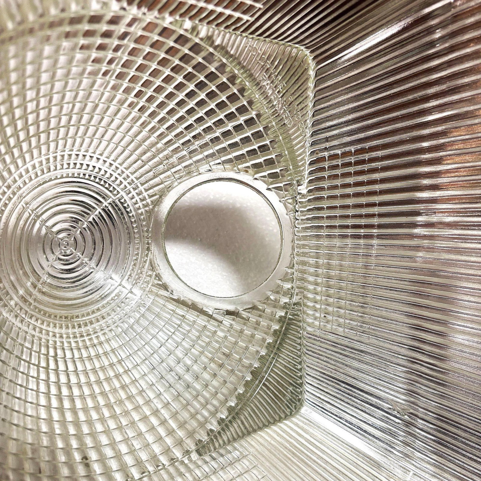 Holophane Glass Ceiling Pendant Light Shade - 5
