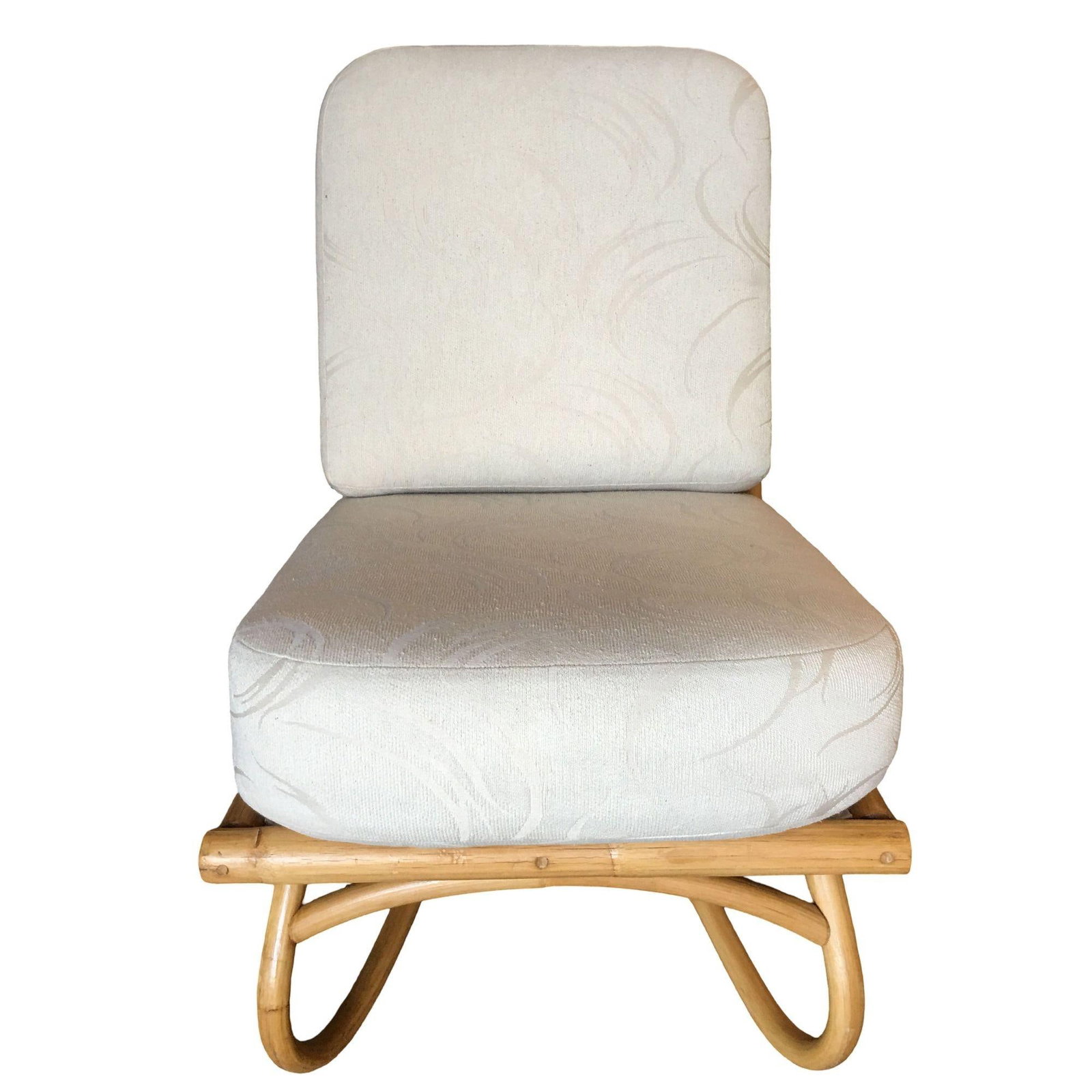 Restored Floating Rattan Lounge Chair in the Style of Paul Frankl - 2