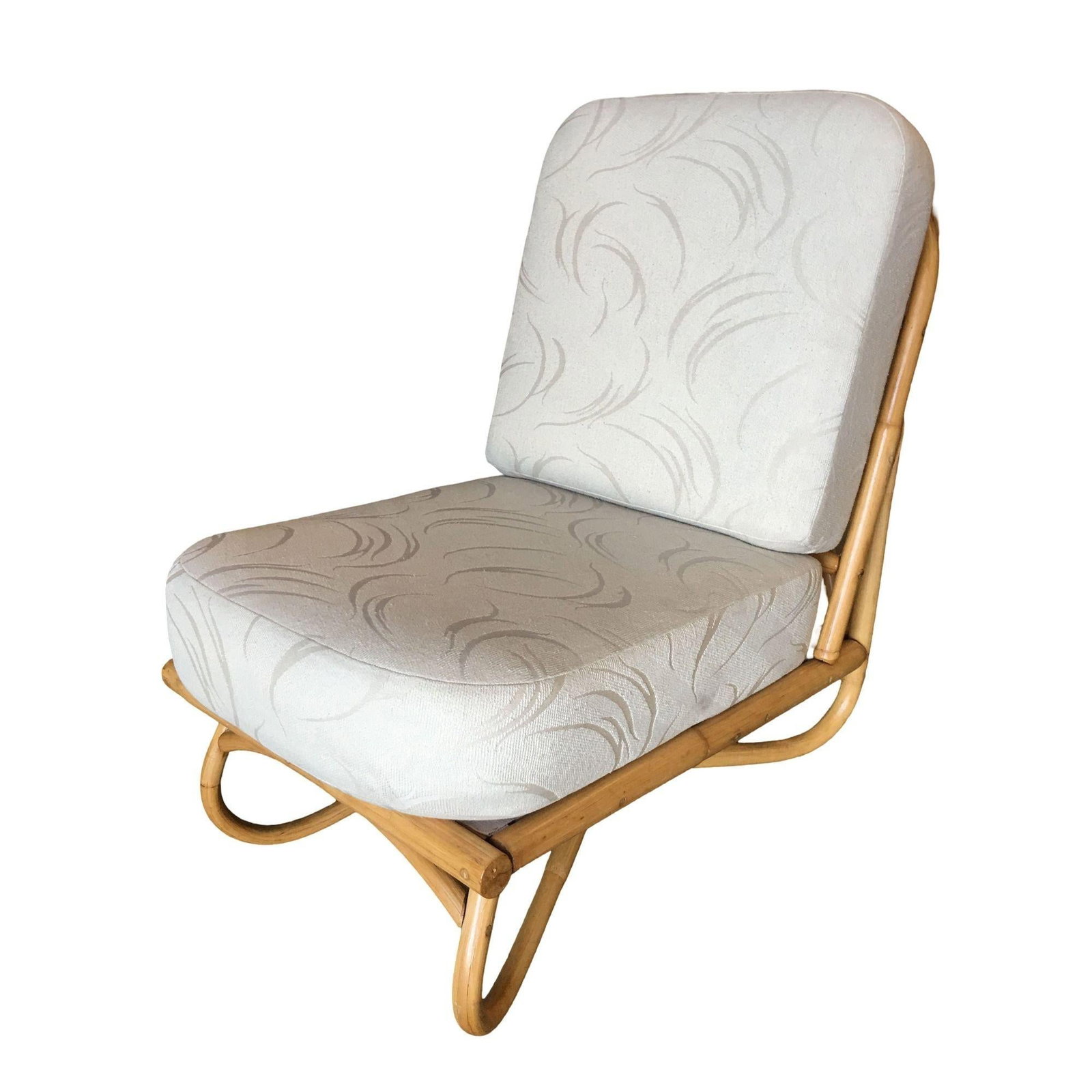 Restored Floating Rattan Lounge Chair in the Style of Paul Frankl - 3
